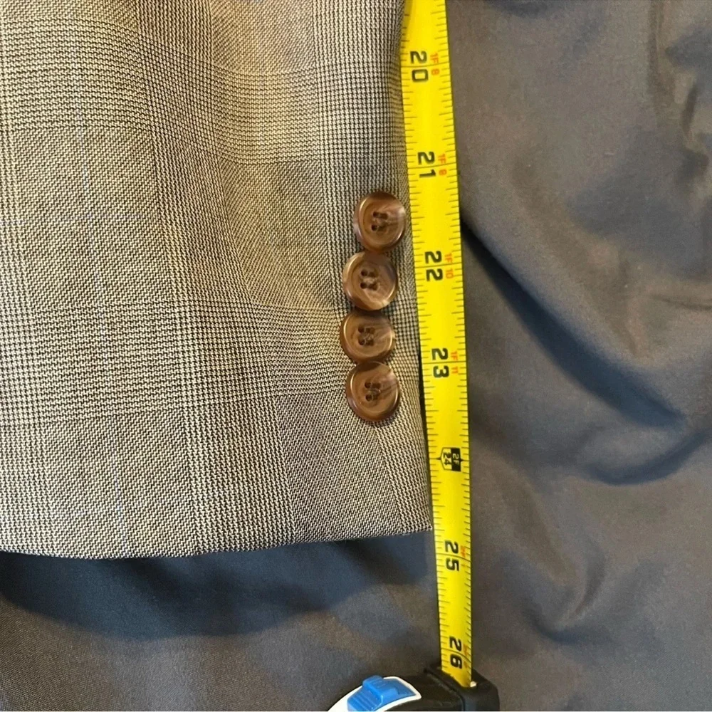 Lauren Ralph Lauren Jacket Mens 41R Gray Plaid 100% Wool Lord + Taylor Blazer